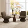 45 cm Performance Boucle Upholstered Swivel Slipper Accent Chair – AUD-H2661