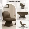 45 cm Performance Boucle Upholstered Swivel Slipper Accent Chair – AUD-H2661