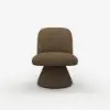 45 cm Performance Boucle Upholstered Swivel Slipper Accent Chair – AUD-H2661