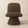45 cm Performance Boucle Upholstered Swivel Slipper Accent Chair – AUD-H2661