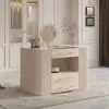 Picture of 47" Tempered Glass Top Closet Island with Mirror & Jewellery Storage Dresser Vanity