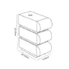 Narrow Humply Leather 3-Drawer Smart Nightstand with Sintered Stone Top Set of 2 – AUD-H2666