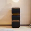 Narrow Humply Leather 3-Drawer Smart Nightstand with Sintered Stone Top Set of 2 – AUD-H2666