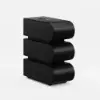 Narrow Humply Leather 3-Drawer Smart Nightstand with Sintered Stone Top Set of 2 – AUD-H2666