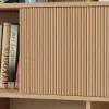 Picture of Modern 60" Natural Standing Office Desk & Sliding Door Etagere Bookshelf