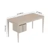 Mid-century Style Whitewash Ash Wood Home Office Desk with 3 Drawers (140 cm)