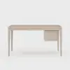 Mid-century Style Whitewash Ash Wood Home Office Desk with 3 Drawers (140 cm)