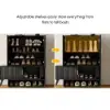 37" Ash Wood Veneer Shoe Storage Fluted Entryway Cabinet, Left Hand