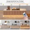 Aura TV Stand Set of Ash Wood Slatted TV Stand & Coffee Table with Sintered Stone Top – Whitewash