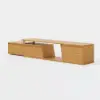 Fero TV Stand Set of Wood Natural Extendable TV Stand & Rectangular Coffee Table – AUD-H2684