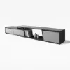 Fero TV Stand Set of Wood Grey Extendable TV Stand & Rectangular Coffee Table