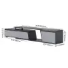 Fero TV Stand Set of Wood Gray Extendable TV Stand & Rectangular Coffee Table