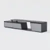 Fero TV Stand Set of Wood Gray Extendable TV Stand & Rectangular Coffee Table
