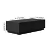 Fero TV Stand Set of Wood Black Extendable TV Stand & Rectangular Coffee Table – AUD-H2689