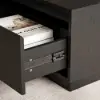 Fero TV Stand Set of Wood Black Extendable TV Stand & Rectangular Coffee Table – AUD-H2689