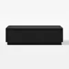 Fero TV Stand Set of Wood Black Extendable TV Stand & Rectangular Coffee Table – AUD-H2689