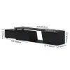 Fero TV Stand Set of Wood Black Extendable TV Stand & Rectangular Coffee Table – AUD-H2690
