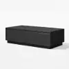 Fero TV Stand Set of Wood Black Extendable TV Stand & Rectangular Coffee Table – AUD-H2690