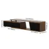 Fero TV Stand Set of Wood Black & Walnut Extendable TV Stand & Rectangular Coffee Table