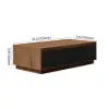 Fero TV Stand Set of Wood Black & Walnut Extendable TV Stand & Rectangular Coffee Table