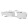 Fero TV Stand Set of Wood White Extendable TV Stand & Rectangular Coffee Table – AUD-H2693