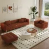 Axial 3-Piece Sofa Set of Chaise Sofa with Ottomans & Accent Chair – AUD-H2694