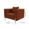 Axial 3-Piece Sofa Set of Chaise Sofa with Ottomans & Accent Chair – AUD-H2694