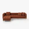 Axial 3-Piece Sofa Set of Chaise Sofa with Ottomans & Accent Chair – AUD-H2694