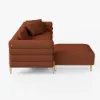 Axial 3-Piece Sofa Set of Chaise Sofa with Ottomans & Accent Chair – AUD-H2694