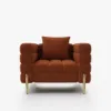 Axial 3-Piece Sofa Set of Chaise Sofa with Ottomans & Accent Chair – AUD-H2694