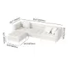 Axial 3-Piece Sofa Set of Chaise Sofa with Ottomans & Accent Chair – AUD-H2695