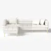 Axial 3-Piece Sofa Set of Chaise Sofa with Ottomans & Accent Chair – AUD-H2695