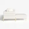 Axial 3-Piece Sofa Set of Chaise Sofa with Ottomans & Accent Chair – AUD-H2695