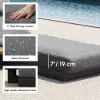 Tevara Single Outdoor Teak & Aluminium Adjustable Lounge Chaise with Black Cover