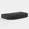 Tevara Single Outdoor Teak & Aluminium Adjustable Lounge Chaise with Black Cover