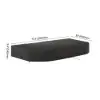 Tevara Single Outdoor Teak & Aluminium Adjustable Chaise Lounge with Black Cover