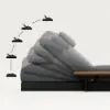Tevara 2-Piece Dark Grey Teak Aluminium Adjustable Outdoor Chaise Lounge with Cover