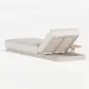 Picture of Tevara Single Sand Teak & Aluminium Adjustable Outdoor Chaise Lounge with Black Cover