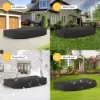 Tevara 2-Piece Sand Teak & Aluminium Adjustable Outdoor Chaise Lounge with Black Cover