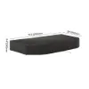 Tevara 2-Piece Sand Teak & Aluminium Adjustable Outdoor Chaise Lounge with Black Cover