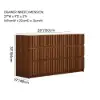 Aura 150 cm Walnut and Sintered Stone 6-Drawer Lighted Dresser