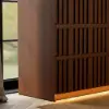 Aura 150 cm Walnut and Sintered Stone 6-Drawer Lighted Dresser