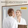 100cm Walnut LED Medicine Cabinet with Adjustable Lighting, Demister and Digital Clock