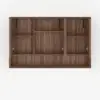 100cm Walnut LED Medicine Cabinet with Adjustable Lighting, Demister and Digital Clock
