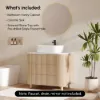 32" Fluted Freestanding Bathroom Vanity with Vessel Sink, 3-Drawers, Sintered Stone top