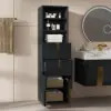 Artis 150 cm Bathroom Storage Cabinet – Freestanding Linen Tower with 2 Drawers & 2 Doors