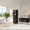 Artis 150 cm Bathroom Storage Cabinet – Freestanding Linen Tower with 2 Drawers & 2 Doors