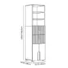 Artis 150 cm Bathroom Storage Cabinet – Freestanding Linen Tower with 2 Drawers & 2 Doors