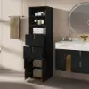 Artis 150 cm Bathroom Storage Cabinet – Freestanding Linen Tower with 2 Drawers & 2 Doors