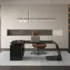 Modern 87" L-Shaped Right-Hand Executive Desk with Storage
